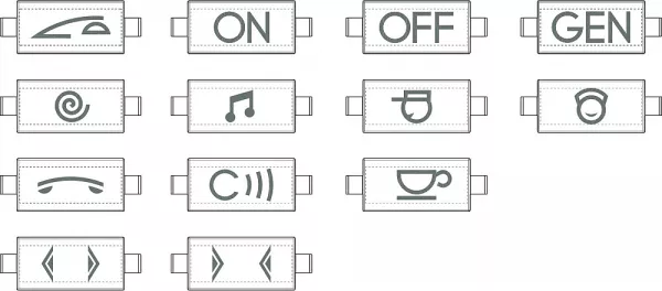 bticino-kit de pictogrammes pour manette personnalisable livinglight - anthracite (l4916kit)