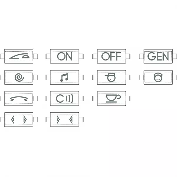 bticino-kit de pictogrammes pour manette personnalisable livinglight - tech (nt4916kit)