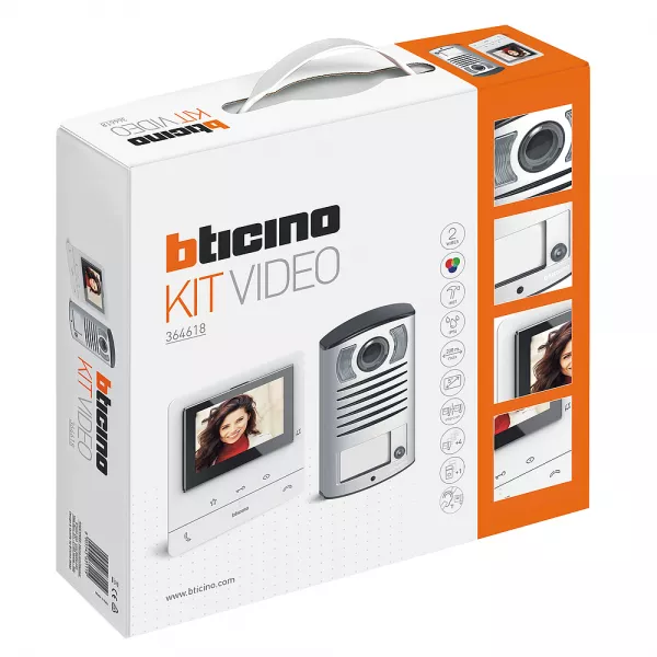 bticino-kit villa visiophone couleur - classe100 basique (bt364618)