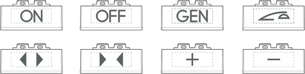 bticino-kits de 5 pictogrammes par type �clairables avec symboles g�n�riques -anthracite (l4915kit)