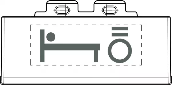 bticino-kits de 50 pictogrammes �clairables avec symbole lumi�re lit - anthracite (l4915setbl)