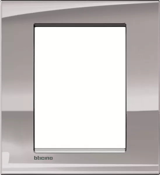 bticino-ll- plaque carree 3+3m nickel (lna4826ns)