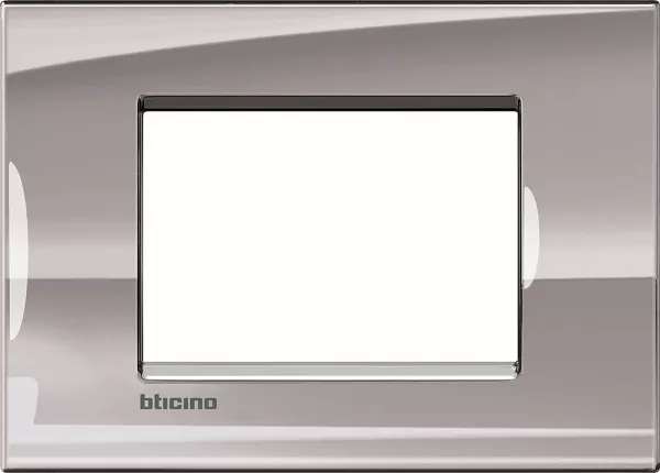 bticino-ll- plaque carree 3m nickel (lna4803ns)