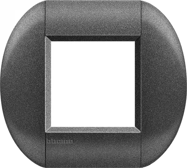 bticino-ll- plaque ronde 2m graphite (lnb4802gf)