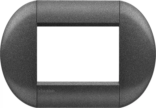 bticino-ll- plaque ronde 3m graphite (lnb4803gf)