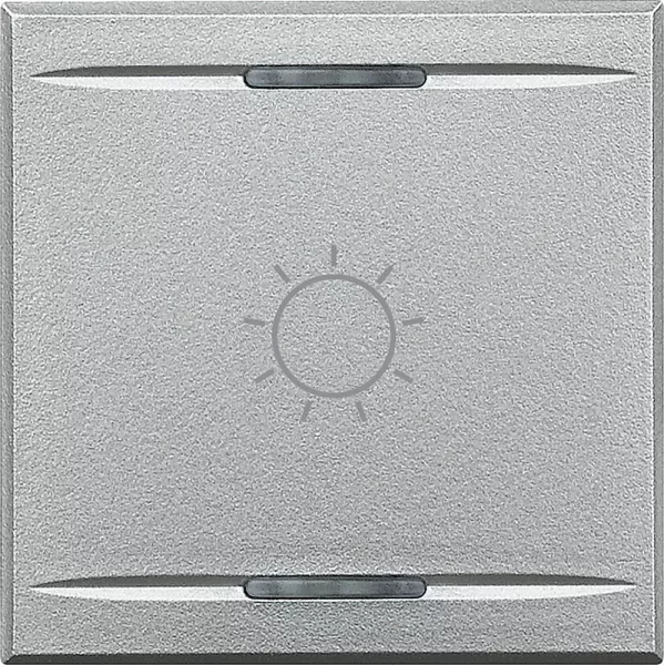 bticino-manette axolute symbole lumi�re type bascule 2 modules - alu (hc4911/2ba)