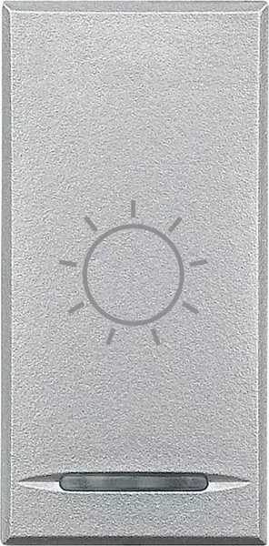 bticino-manette axolute symbole lumi�re type poussoir 1 module - alu (hc4915ba)