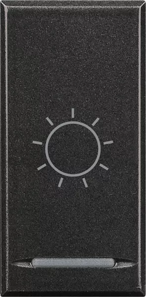 bticino-manette axolute symbole lumi�re type poussoir 1 module - anthracite (hs4915ba)