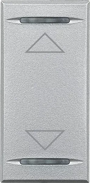 bticino-manette axolute symbole mont�e et descente 1 module - alu (hc4911ah)