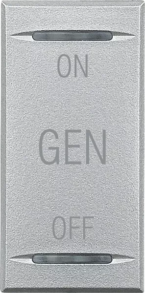 bticino-manette axolute symbole on , off et gen 1 module - alu (hc4911af)