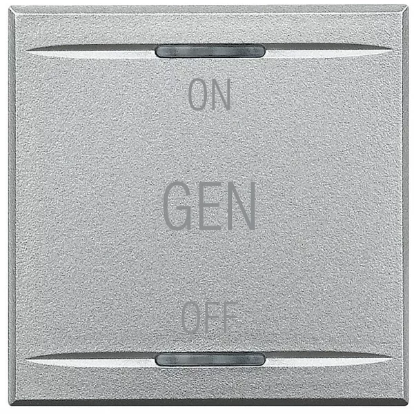 bticino-manette axolute symbole on , off et gen 2 modules - alu (hc4911/2af)