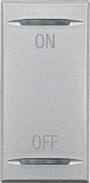 bticino-manette axolute symbole on et off 1 module - alu (hc4911ag)