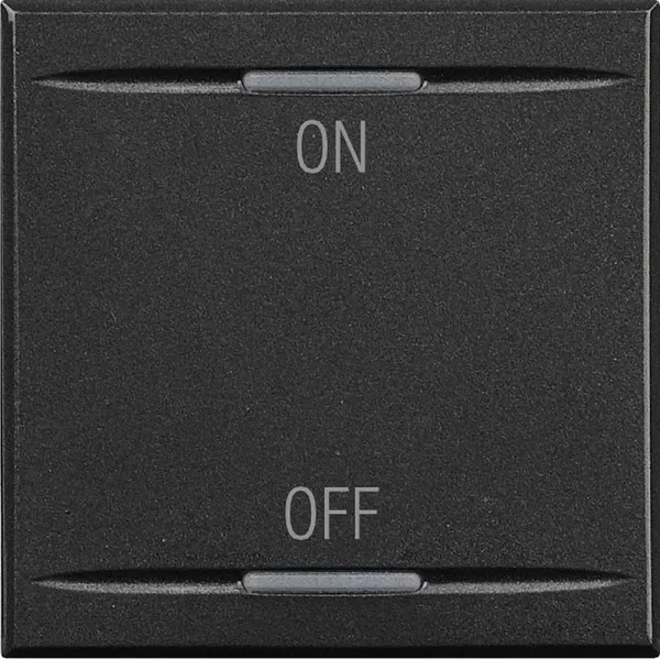 bticino-manette axolute symbole on et off 2 modules - anthracite (hs4911/2ag)