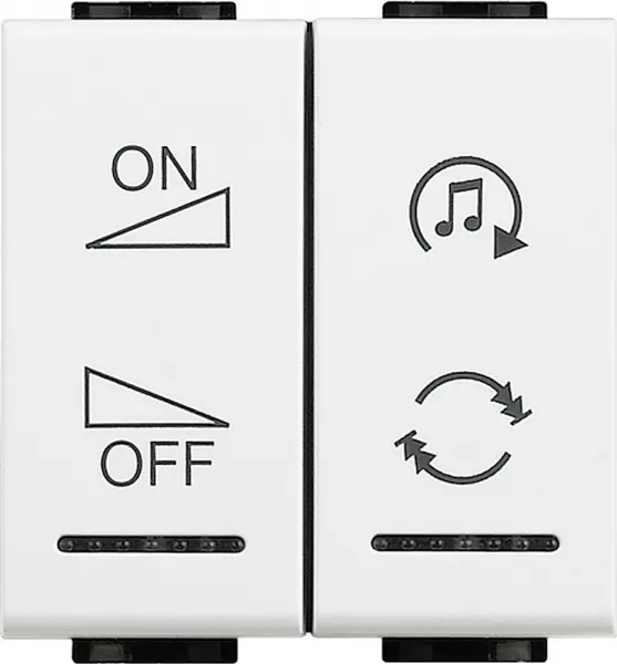 bticino-manette livinglight bus pour diffusion sonore variation 1 module - blanc (n4911ain)