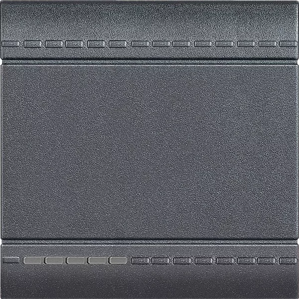 bticino-manette livinglight neutre type poussoir 2 modules - anthracite (l4915m2n)