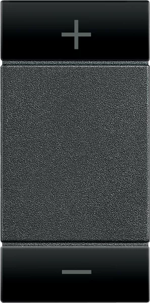bticino-manette livinglight symbole + et - type bascule 1 module - anthracite (l4911adn)