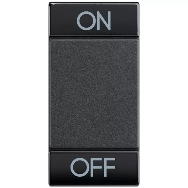 bticino-manette livinglight symbole on et off 1 module - anthracite (l4911agn)