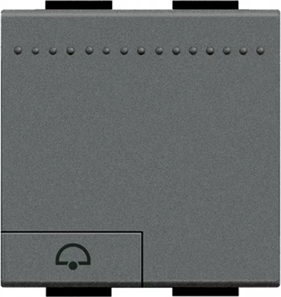 bticino-manette livinglight symbole sonnette 2 modules - anthracite (l4915m2dn)