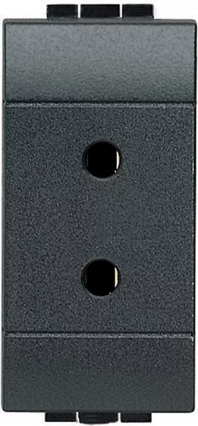 bticino-mini prise livinglight 2p 6a 24v - anthracite (l4291)