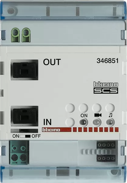 bticino-module d\'extension d\'installation bus 2 fils - 4 modules din (346851)