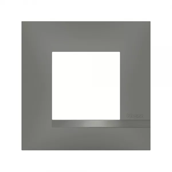 bticino-plaque alt�ge classico 1 poste nuage - effet aluminium avec liser� effet alu (btal9na1)