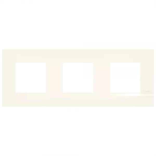 bticino-plaque alt�ge classico 3 postes neige - blanc satin� avec liser� blanc brillant (btal9ne3)