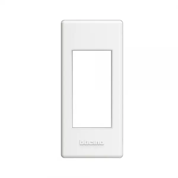 bticino-plaque avec support livinglight installation profil� ou saillie - blanc 1 module (lnd4811bi)