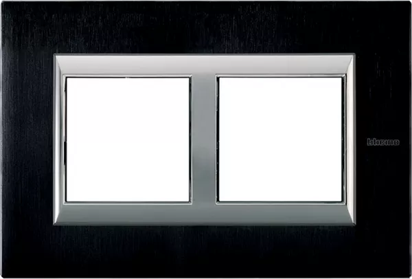 bticino-plaque axolute aluminium bross� 2+2mod horiz r�novation entraxe 57mm-anthracite (ha4832/2xs)