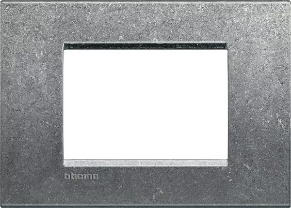bticino-plaque carr�e livinglight naturalia 3 modules - brut (lna4803na)