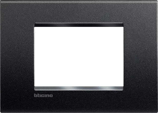 bticino-plaque carr�e livinglight neutre 3 modules - anthracite (lna4803ar)