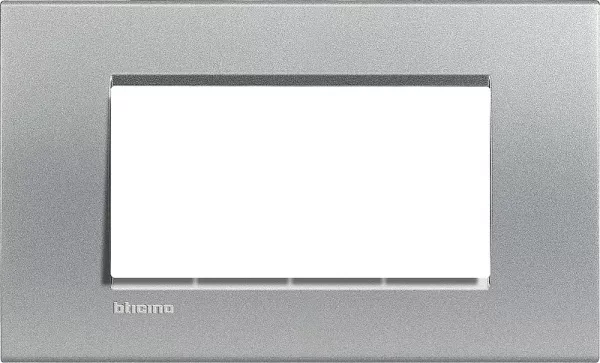 bticino-plaque carr�e livinglight neutre 4 modules - tech (lna4804te)