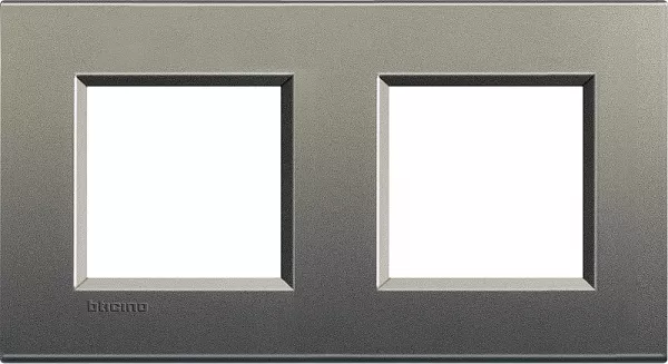 bticino-plaque carr�e livinglight silk 2+2 modules - avenue (lna4802m2ae)