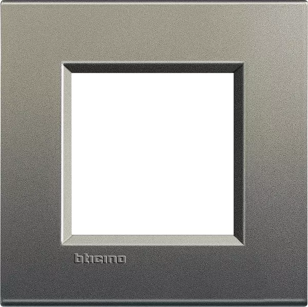 bticino-plaque carr�e livinglight silk 2 modules - avenue (lna4802ae)