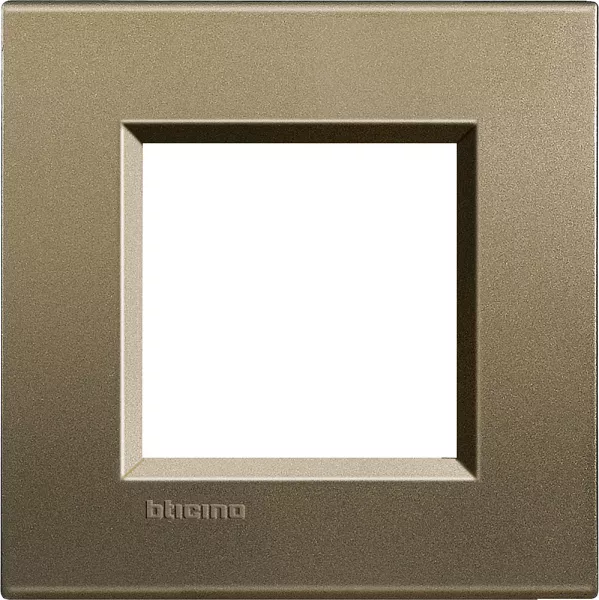 bticino-plaque carr�e livinglight silk 2 modules - square (lna4802sq)