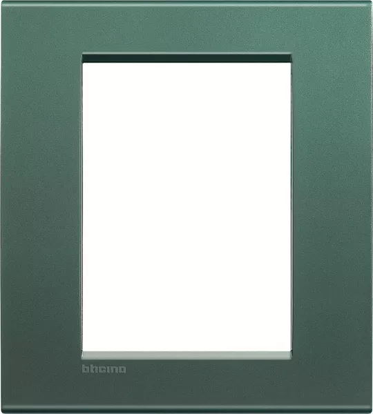 bticino-plaque carr�e livinglight silk 3+3 modules - park (lna4826pk)