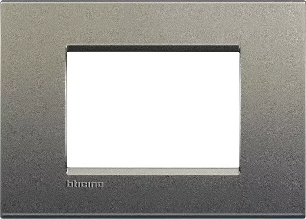 bticino-plaque carr�e livinglight silk 3 modules - avenue (lna4803ae)