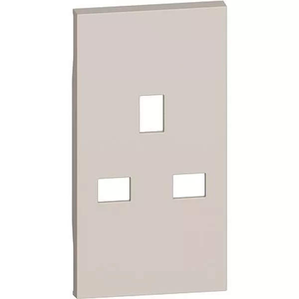 bticino-plaque de finition living now 2 modules - sable (btkm50)