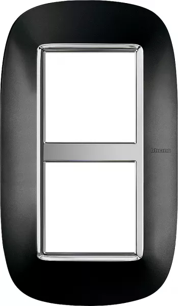 bticino-plaque elliptique axolute m�tallis� 2+2modules entraxe 57mm - anthracite (hb4832/2xs)