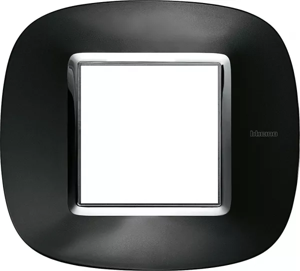 bticino-plaque elliptique axolute m�tallis� 2 modules - anthracite (hb4802xs)