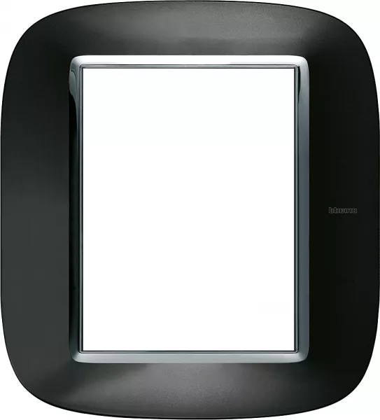 bticino-plaque elliptique axolute m�tallis� 3+3 modules - anthracite (hb4826xs)
