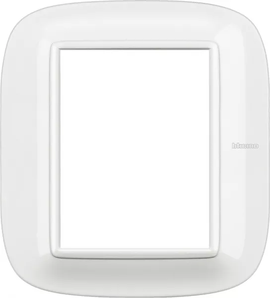 bticino-plaque elliptique axolute m�tallis� 3+3 modules - blanc (hb4826hd)