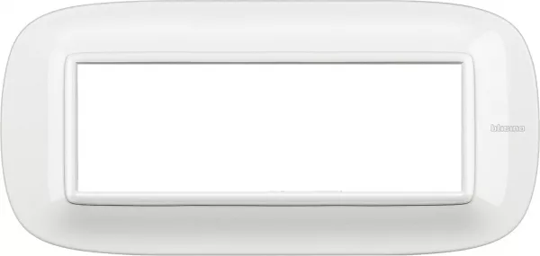 bticino-plaque elliptique axolute m�tallis� 6 modules - blanc (hb4806hd)