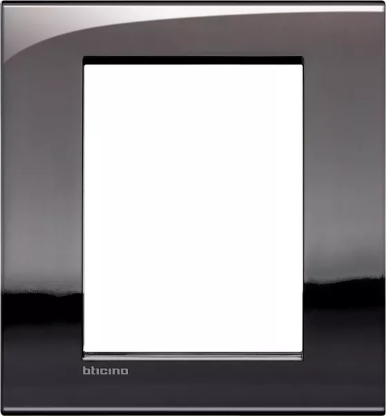 bticino-plaque livinglight air brillant 3+3 modules - �tain (lnc4826pt)