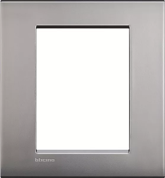 bticino-plaque livinglight air brillant 3+3 modules - nickel mat (lnc4826nk)