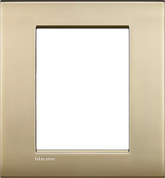 bticino-plaque livinglight air brillant 3+3 modules - or mat (lnc4826of)