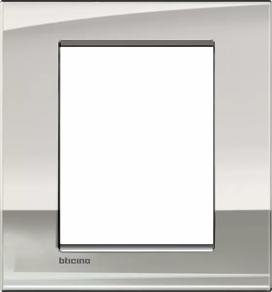 bticino-plaque livinglight air brillant 3+3 modules - or palladium (lnc4826pl)