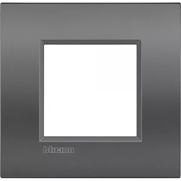 bticino-plaque livinglight air effet soyeux 2 modules - street (btlne4802st)