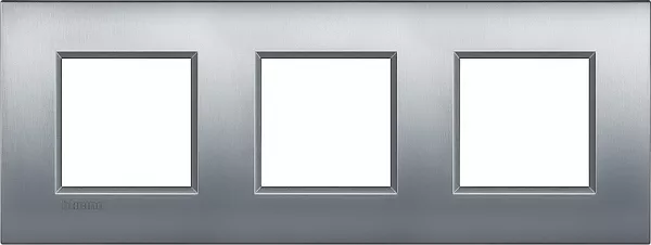 bticino-plaque livinglight air metal bross� 2+2+2 modules horizontal ou vertical chrome (btlne4802m3crs)