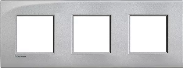 bticino-plaque livinglight air m�tal monochrome 2+2+2 modules - finition tech (btlne4802m3te)