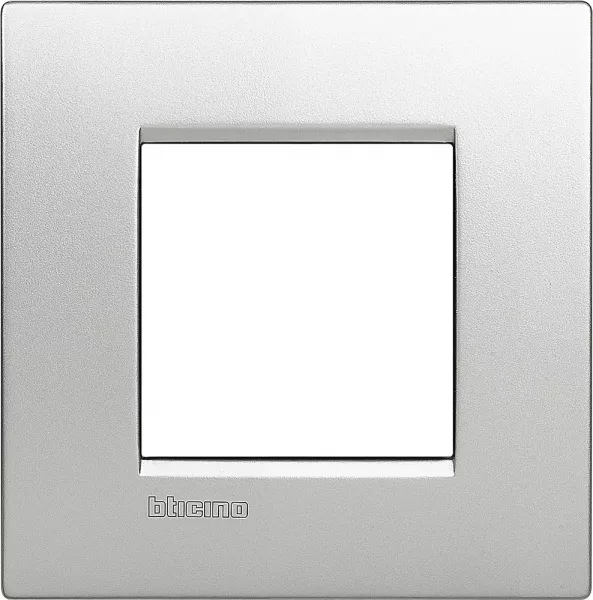 bticino-plaque livinglight air metal monochrome 2 modules - tech (btlne4802te)